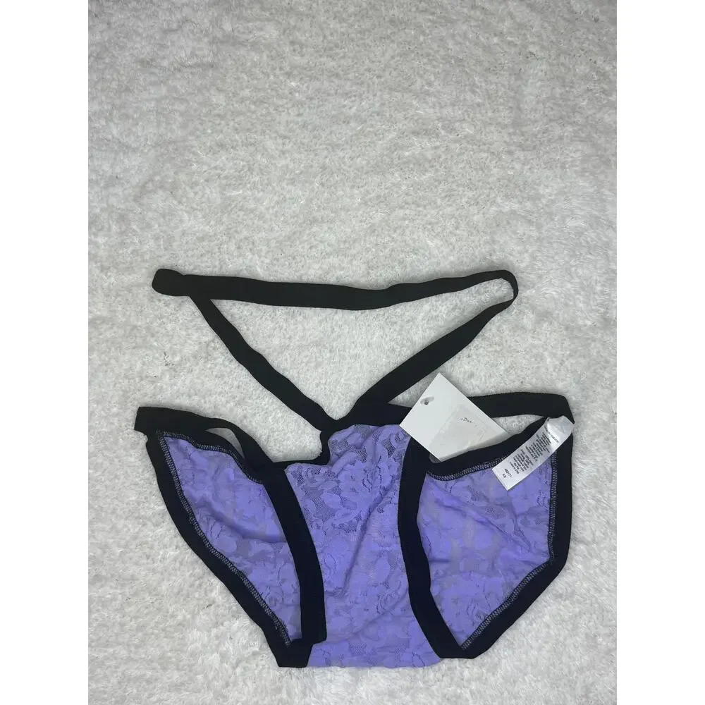 NWT Hanky Panky Lavender Lace Strappy Bikini Panties XS